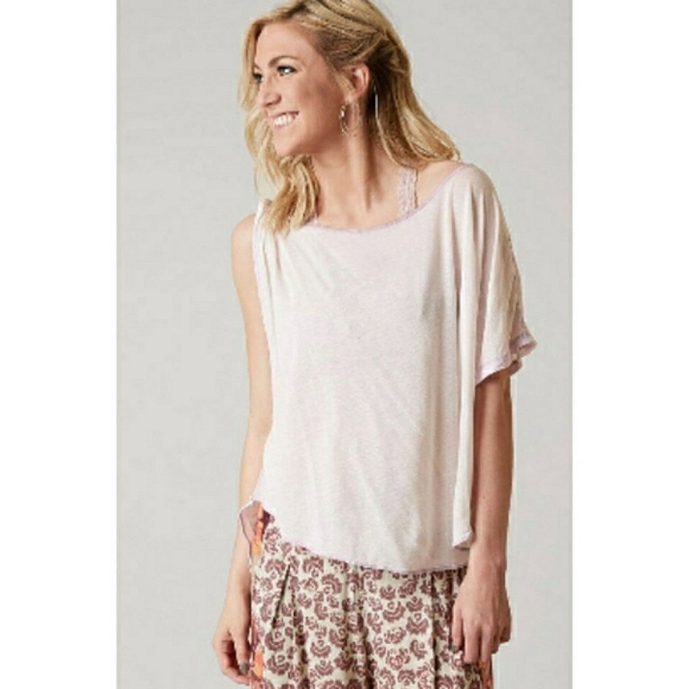 We The Free 'Pluto' Top Linen Rayon Lightweight Off Shoulder Tank Size Small